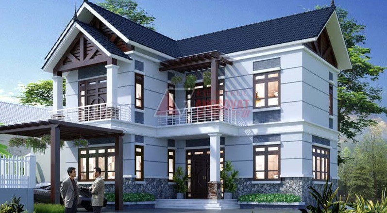 Công trình khoác lên mình màu xanh nhạt, vừa dễ nhìn, không chói mắt vừa tươi trẻ. Ảnh: Angcovat.