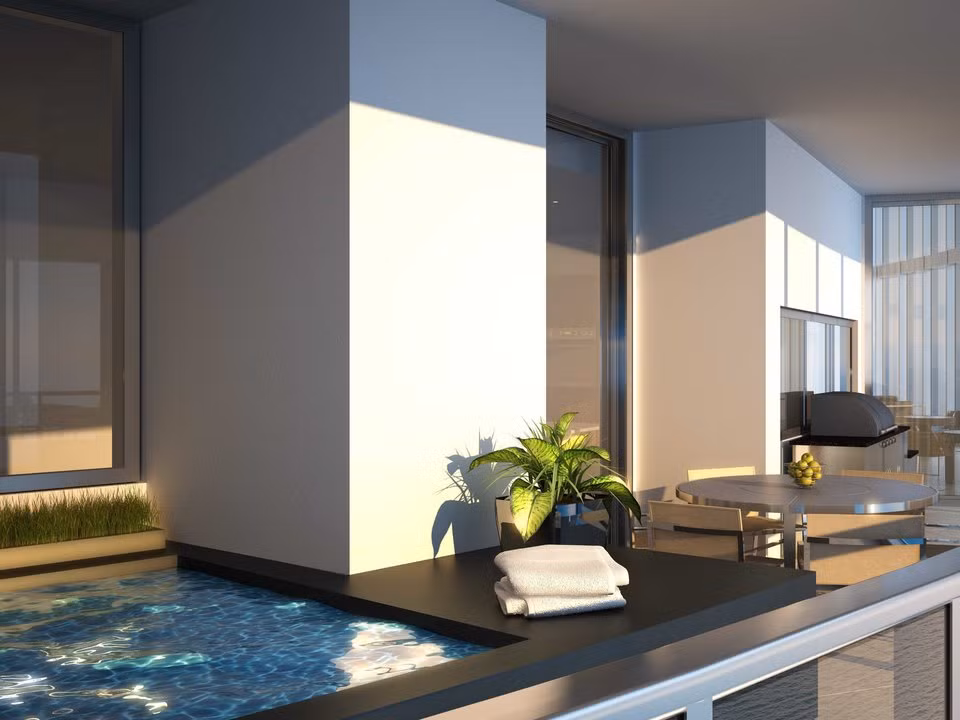 Ngoài ra, tòa tháp còn có tiện ích spa, phòng tập thể dục, bể bơi, phòng chơi game, rạp phim.