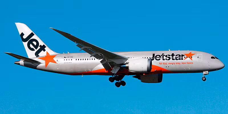 Jetstar Airways có trụ sở tại Melbourne, Australia, hoạt động từ năm 2004 và là một công ty con của hãng hàng không Qantas Airways. Giá vé trung bình của hãng là 0,09 USD. Ảnh: Airlines Inform.