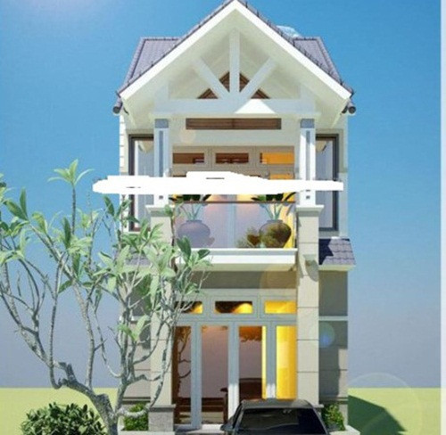 Nhà ống 2 tầng có gác lửng vừa tiết kiệm chi phí vừa tăng diện tích. Ảnh: Kienanvinh.