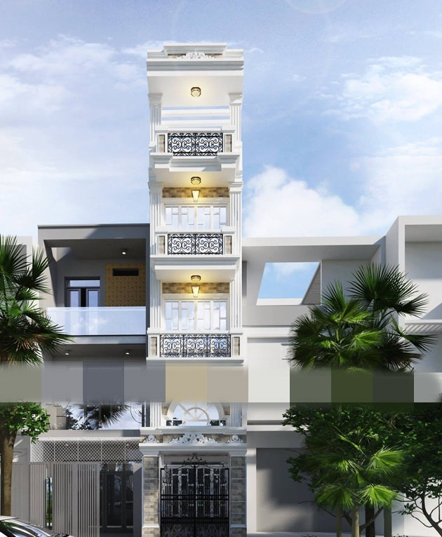 Nhà phố bán cổ điển cho những gia chủ yêu thích vẻ đẹp tinh tế, sang trọng nhưng có diện tích bề ngang nhỏ hẹp. Ảnh: Cbs.