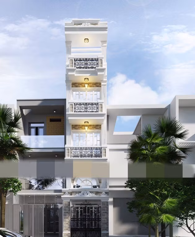 Nhà phố bán cổ điển cho những gia chủ yêu thích vẻ đẹp tinh tế, sang trọng nhưng có diện tích bề ngang nhỏ hẹp. Ảnh: Cbs.