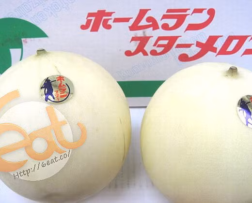 Đây là kết quả của quá trình lai tạo giữa giống dưa trắng mật trắng và dưa lưới xanh của người Nhật. Ảnh: 6beat.