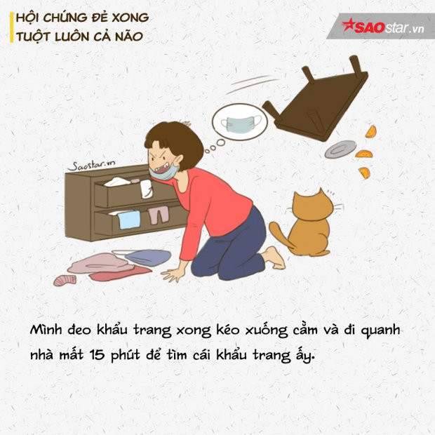 Quái lạ, cái khẩu trang có gì quý báu mà vừa quay đi là bị thó mất thế này.