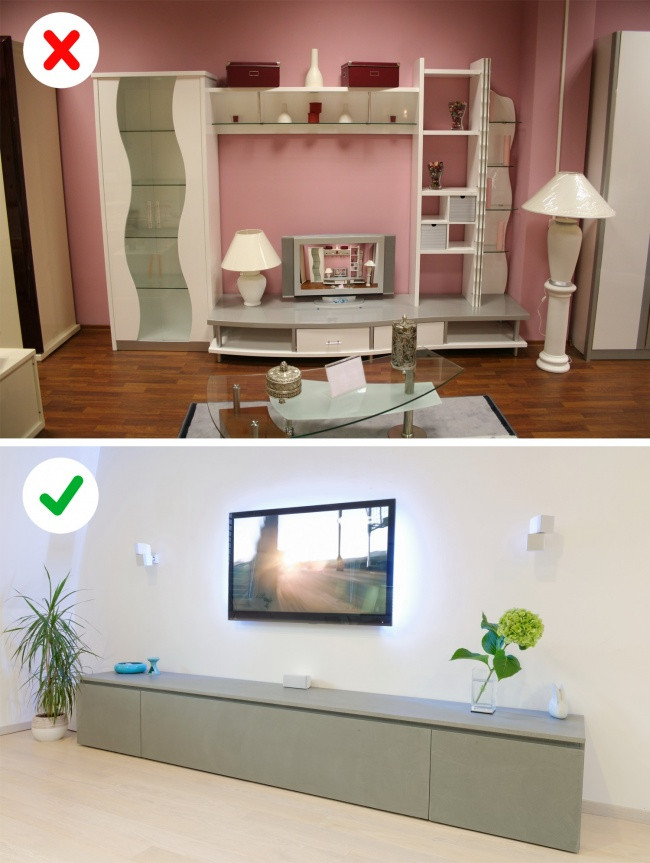 Thay vì nội thất khổng lồ, các nhà thiết kế gợi ý sử dụng các món đồ nhỏ, thấp và kéo dài.