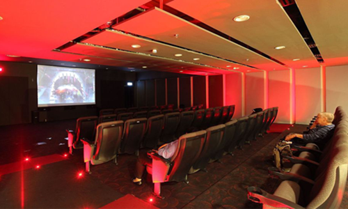 Sân bay Changi Singapore có hẳn rạp chiếu phim miễn phí 24/24h cho hành khách giải trí trong thời gian chờ đợi tại sân ga Terminal 2, 3. Ảnh: Avia.