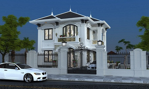 Nằm tại phường 13, Quận Tân Bình (TP HCM), ngôi biệt thự màu trắng gây ấn tượng từ xa bởi các đường nét trang trí cầu kỳ theo phong cách cổ điển.