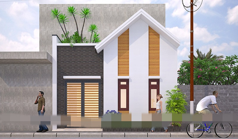 Nhà ống 1 tầng đơn giản trong tổng thể nhưng vẫn hài hòa trong từng chi tiết. Ảnh: Housevn.