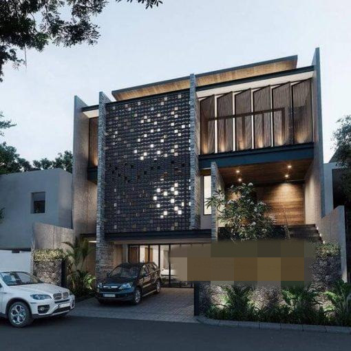 Cách trang trí bắt mắt giúp ngôi nhà 3 tầng khung thép mang phong cách đương thời nhất. Ảnh: Kientrucvuong.