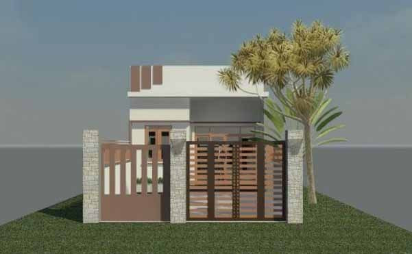 Mặt tiền nhà cấp 4 đẹp nhẹ nhàng và đơn giản với tiêu chí tiết kiệm chi phí đặt lên hàng đầu. Ảnh: Duannhadatmoi.