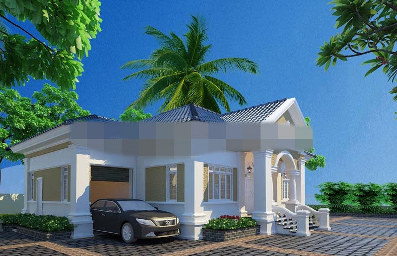 Công trình mang nét đẹp bề thế, đồ sộ trong kiến trúc, nổi bật trong không gian sân vườn thân thuộc. Ảnh: Sieuthimaunha.