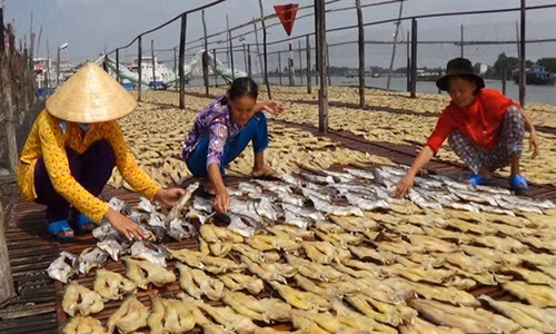 Giá khô cá tra phồng dao động từ 150.000 - 330.000 đồng/kg. Ảnh: Youtube.