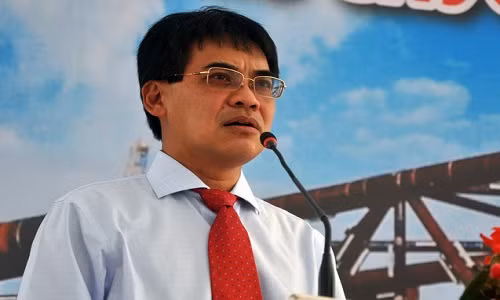 Ông Từ Thành Nghĩa phát biểu tại một sự kiện của Vietsovpetro năm 2015 - lúc đang là Tổng giám đốc của doanh nghiệp này - Ảnh: Đ.H.