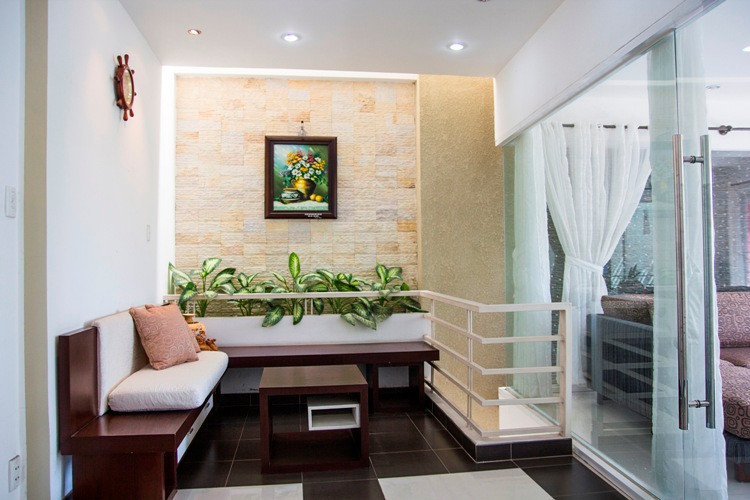 Không gian sinh hoạt chung nhỏ mà ấm áp.