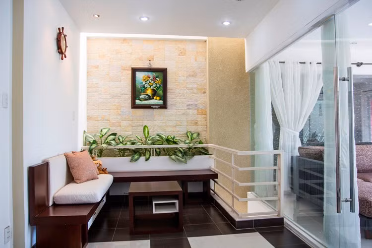 Không gian sinh hoạt chung nhỏ mà ấm áp.