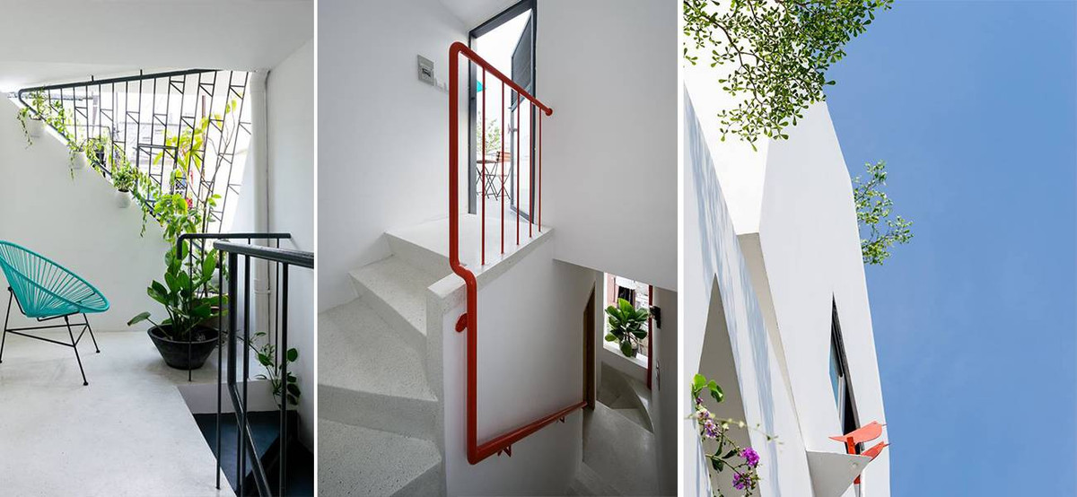 Khoảng xanh nho nhỏ giúp không gian thêm phần sống động. Ảnh: Quangdam.