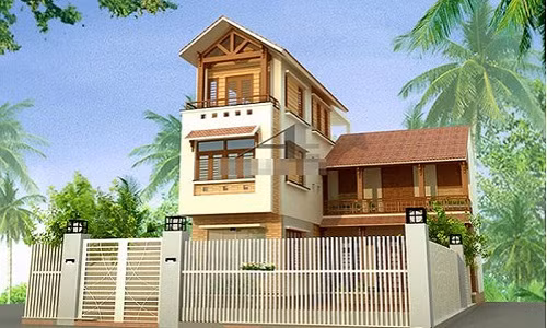 Điểm đặc biệt của ngôi nhà 3 tầng là không gian thoáng mát và kiến trúc linh hoạt mang hơi thở của cổ điển và hiện đại. Ảnh: Kientrucae.