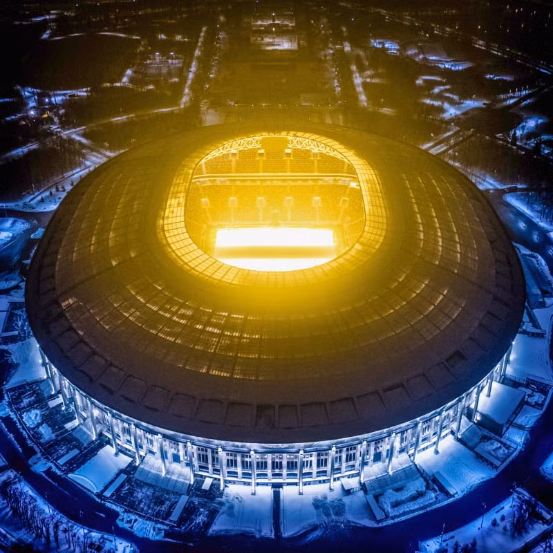 Sân Luzhniki lộng lẫy dưới ánh đèn. Ảnh: FIFA.