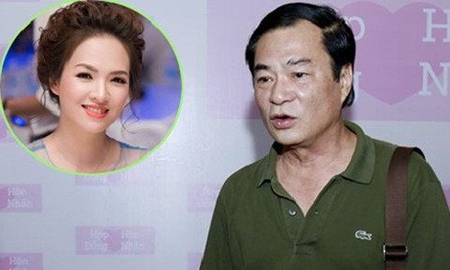 Không giống với những ông bố chồng của các sao Việt khác, bố chồng MC Đan Lê không phải là doanh nhân giàu có nhưng là một đạo diễn kì cựu và có tiếng trong làng điện ảnh Việt - NSND Khải Hưng. Ảnh: Anninhthudo.