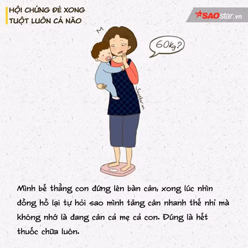 Mẹ nào cũng thấy số cân vụt lên nhanh chóng như mẹ này thì nhớ ngó xem cánh tay mình có đang bế con không nhé.