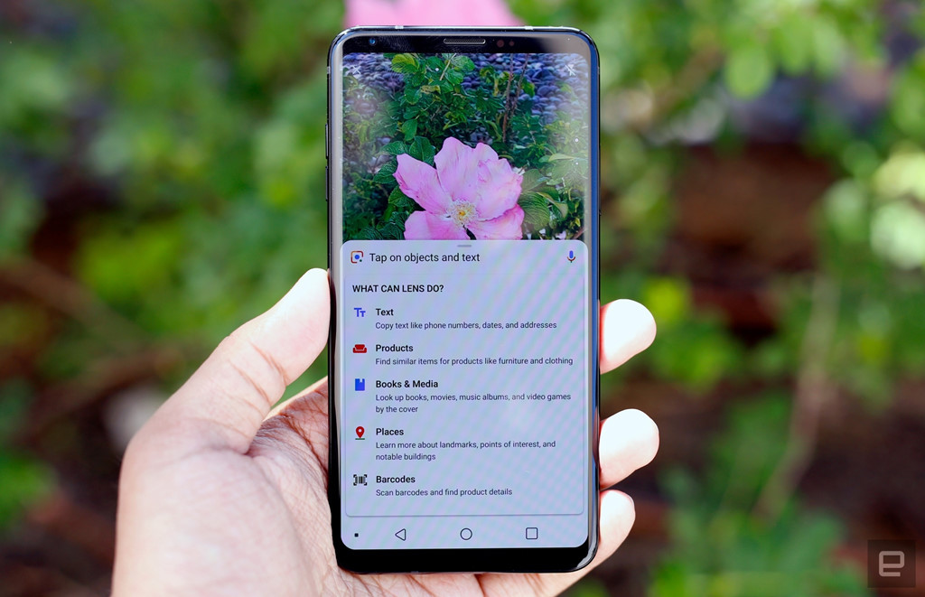 Máy trang bị màn hình 6 inch Quad HD Full Vision sử dụng công nghệ AMOLED (giống V30 nhưng khác với G7) hỗ trợ HDR 10.