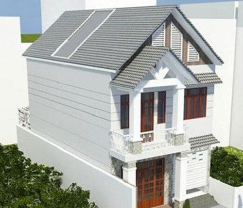 Nhà ống mái ngói đơn giản vẫn là sự lựa chọn số 1 ở nước ta bởi khả năng chịu đựng nắng mưa tốt. Ảnh: 10nhadep.