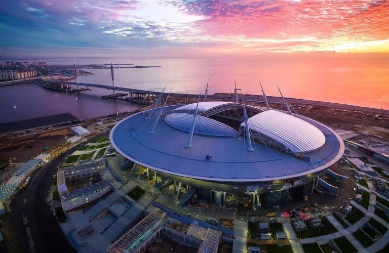 Saint Petersburg Stadium là sân bóng có sức chứa lớn và hiện đại thứ 2 ở World Cup 2018. Ảnh: Blognemo.
