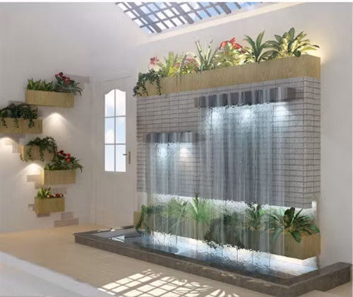 Mẫu thiết kế tiểu cảnh đơn giản nhưng không kém phần sống động. Ảnh: Tieucanhsanvuon24h.