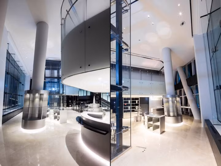 Lotte World Tower còn được trang bị thang máy nhanh nhất thế giới, có thể đưa khách lên tầng thượng chỉ trong vòng một phút. Ảnh: Retail Design Blog.