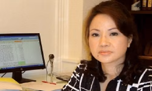 Bà Chu Thị Bình - khách hàng tố bị mất 245 tỷ đồng tại ngân hàng Eximbank. Ảnh: Tieudung.