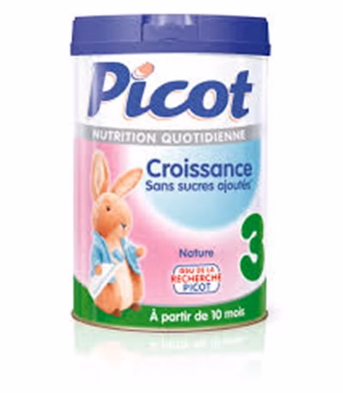Sữa cho trẻ nhỏ từ 10 tháng tuổi Pocot croissance 400g và 1,5 kg. Ảnh: Pharmaciedesrompois.
