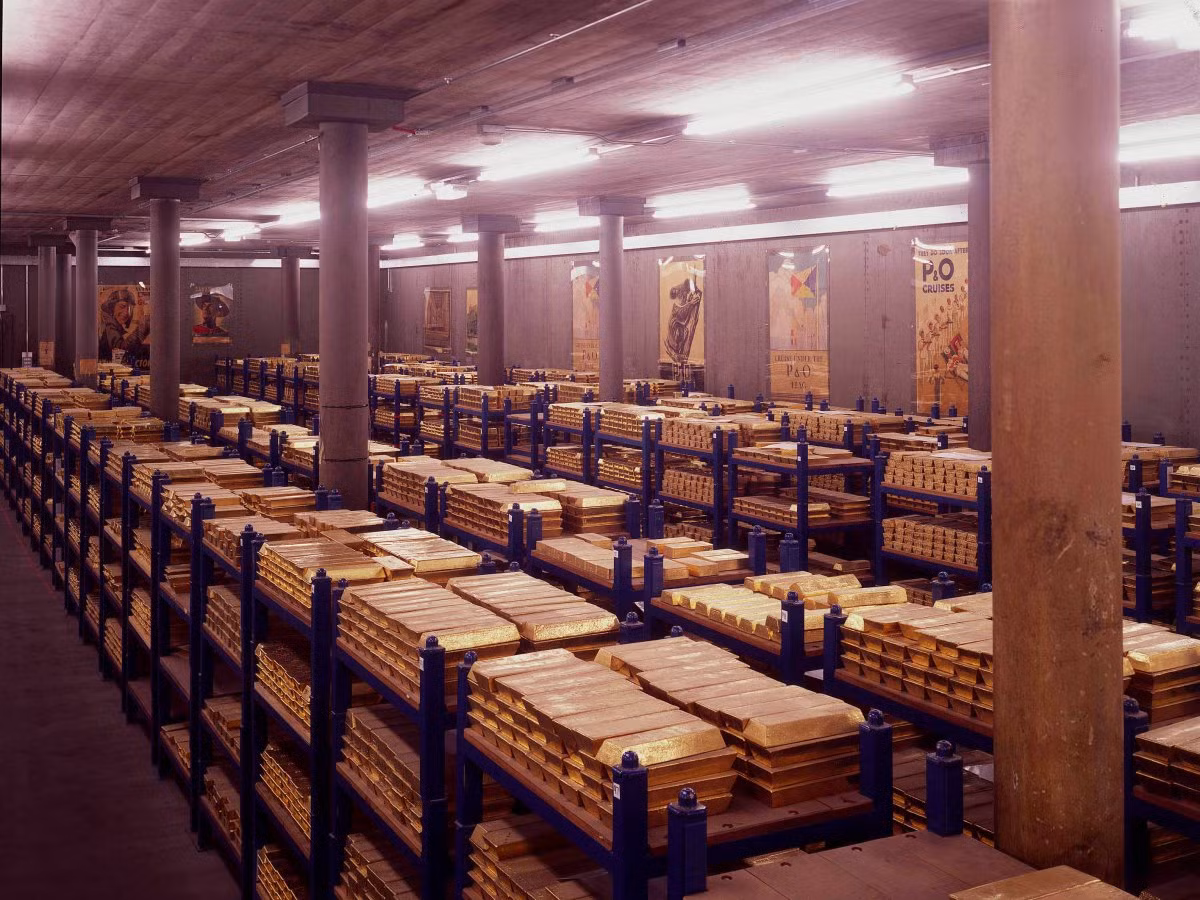 Ước tính phần lớn số vàng được đào lên từ trước đến nay đều được cất giữ ở trong hầm này. Ảnh: Assignment.