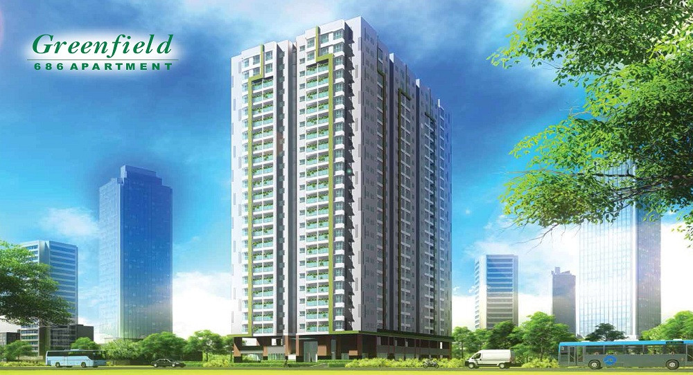 Dự án Green Field 686 (đường Xô Viết Nghệ Tĩnh, phường 25, quận Bình Thạnh) do Công ty Cổ phần Xây lắp thương mại 2 (ACSC) làm chủ đầu tư, đang được thế chấp quyền sử dụng đất tại Ngân hàng Thương mại Cổ phần Công Thương Việt Nam - Chi nhánh Khu công nghiệp Bình Dương. Ảnh: Green Field.