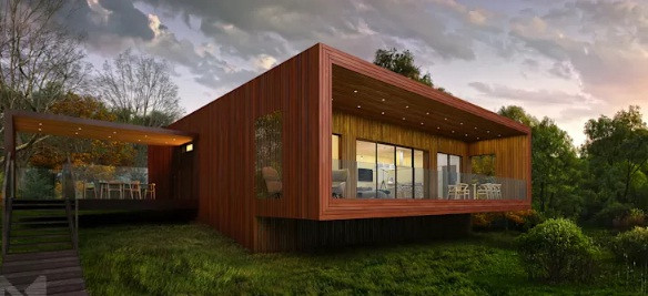 Thiết kế mượt mà mang phong cách Bắc Âu với điểm nhấn là ban công dài cũng là một kiến trúc ngày càng được ưa chuộng. Ảnh: Alekandr.