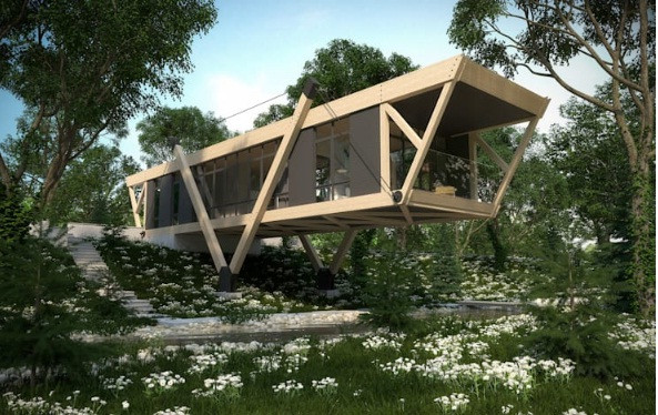 Ngôi nhà độc đáo cho những ai yêu thích sự mới lạ, táo bạo. Ảnh: Homify.