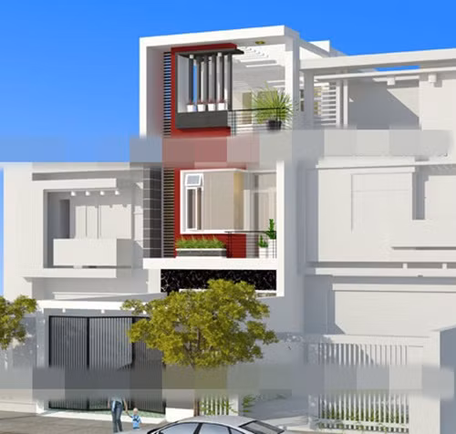 Với diện tích gần 60m2, nhà ống được xây 2 tầng 1 tum, thiết kế 2 phòng ngủ, 1 phòng thờ nhỏ. Ảnh: Kienanvinh.