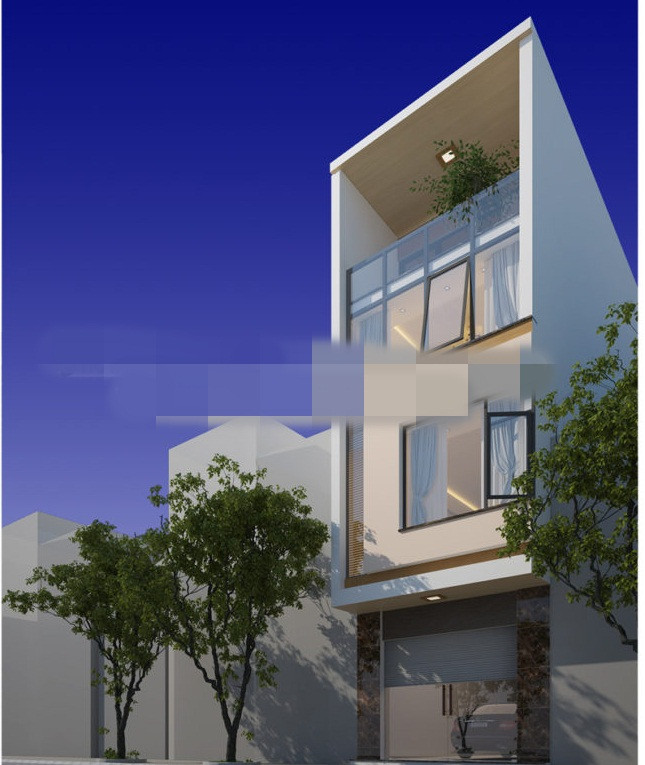 Ngoài các khu vực chức năng cần thiết, nhà 4 tầng có thiết kế gara để xe và 1 phòng kho. Ảnh: Kientructrangkim.