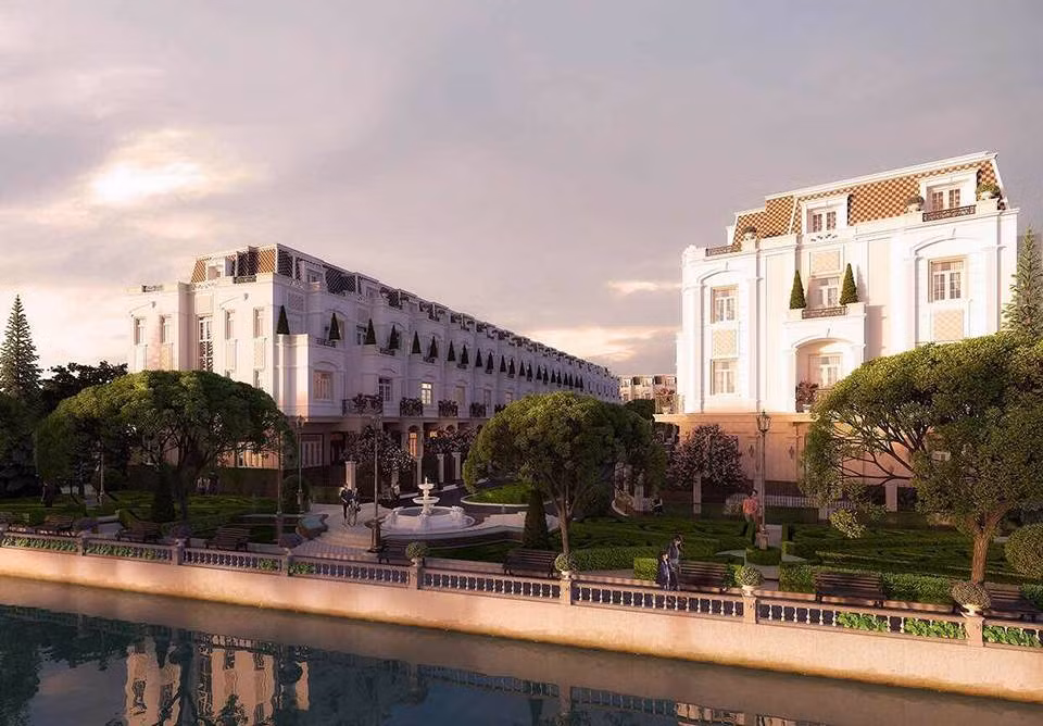 Khu nhà phố The Little Village khởi công từ quý 2/2017, bao gồm 41 căn nhà phố 4 tầng hiện đại, thiết kế theo kiến trúc tân cổ điển. Ảnh: Cafeland.