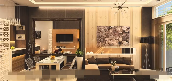 Nội thất phòng khách nhà ống thường thiết kế đơn giản, nhỏ gọn nhưng không mất đi tính sang trọng. Ảnh: Ytuongnhadep.