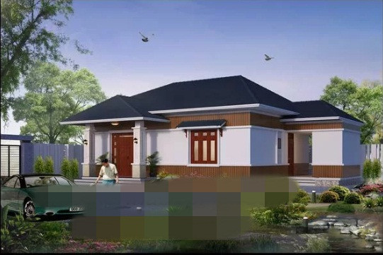 Mẫu biệt thự vườn nhiều cây xanh mang đến không gian nghỉ dưỡng trong lành. Ảnh: Thietkenhadepmoi.