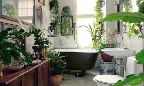 Hòa mình vào thiên nhiên được dự đoán là xu thế trong việc thiết kế phòng tắm trong tương lai. Ảnh: Noithatphongtam.