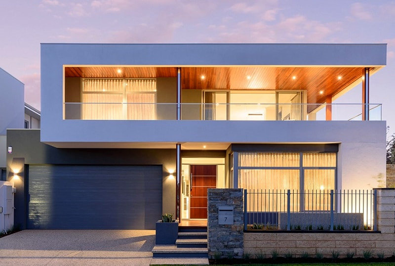 Điểm cuốn hút của ngôi biệt thự phố 8×20 là vẻ đẹp hiện đại, khỏe khoắn đến từ cách thiết kế tạo hình ngôi nhà theo dạng các khối hình học vuông vức. Ảnh: Kientrucboba.