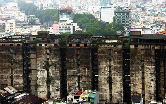 Tình trạng tương tự cũng xảy ra tại chung cư 149 -151 Lý Thường Kiệt (quận Tân Bình). Ảnh: Baohaiquan.