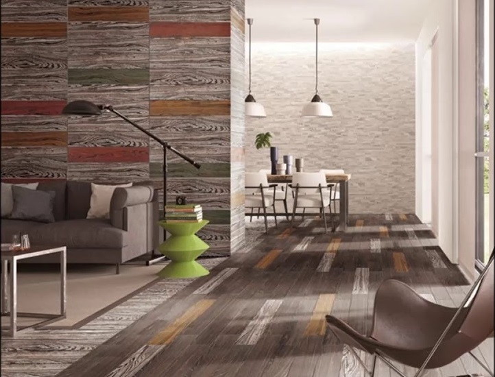 Những viên gạch đan xen các màu mang đến cảm giác tươi mới cho căn phòng. Ảnh: Youtube.