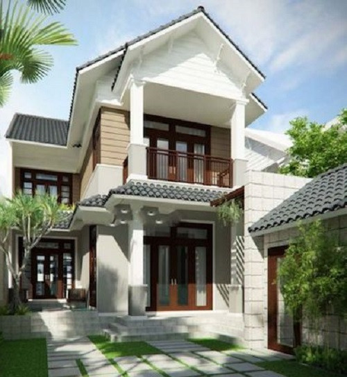 Thiết kế nhà ống 1 trệt 1 lầu dự trù kinh phí khoảng 500 triệu, trên diện tích 50m2. Ảnh: Kienanvinh.