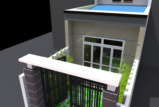 Mẫu nhà 1 tầng gác lửng đẹp 4x20m theo phong cách kiến trúc đô thị đặc trưng với bố cục hiện đại. Chi phí xây dựng khoảng 250 triệu đồng. Ảnh: Maunhadepmoi.