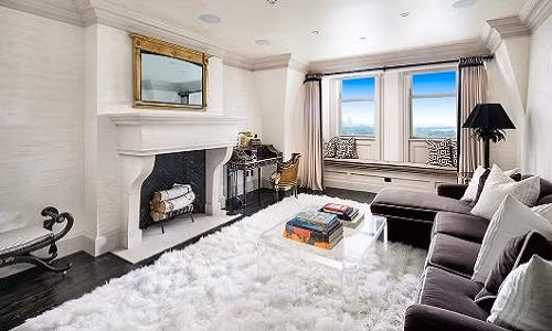 Từ phòng khách, gia chủ có thể ngắm công viên Central Park.