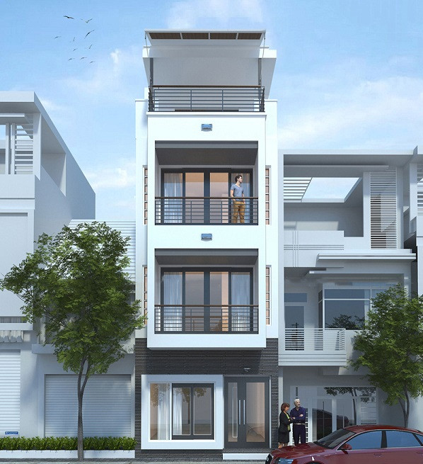 Công trình mang hơi hướng hiện đại pha trộn nét đẹp thanh lịch sang trọng. Ảnh: Thietkenhadepaau.