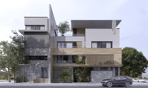  Mẫu nhà 4 tầng hiện đại với gam màu trầm mạnh mẽ. Ảnh: Kientrucadong.