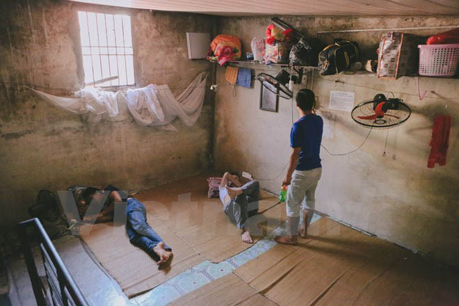 Dãy nhà trọ của ông Hiệp có tổng cộng 4 khu, với sức chứa khoảng hơn 120 người. Ảnh: Vietnam+.